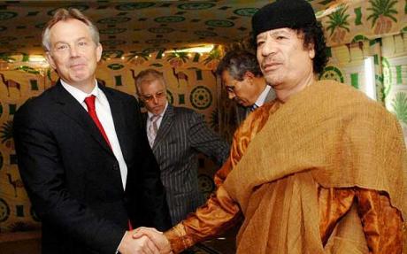Muammar Gaddafi and Tony Blair